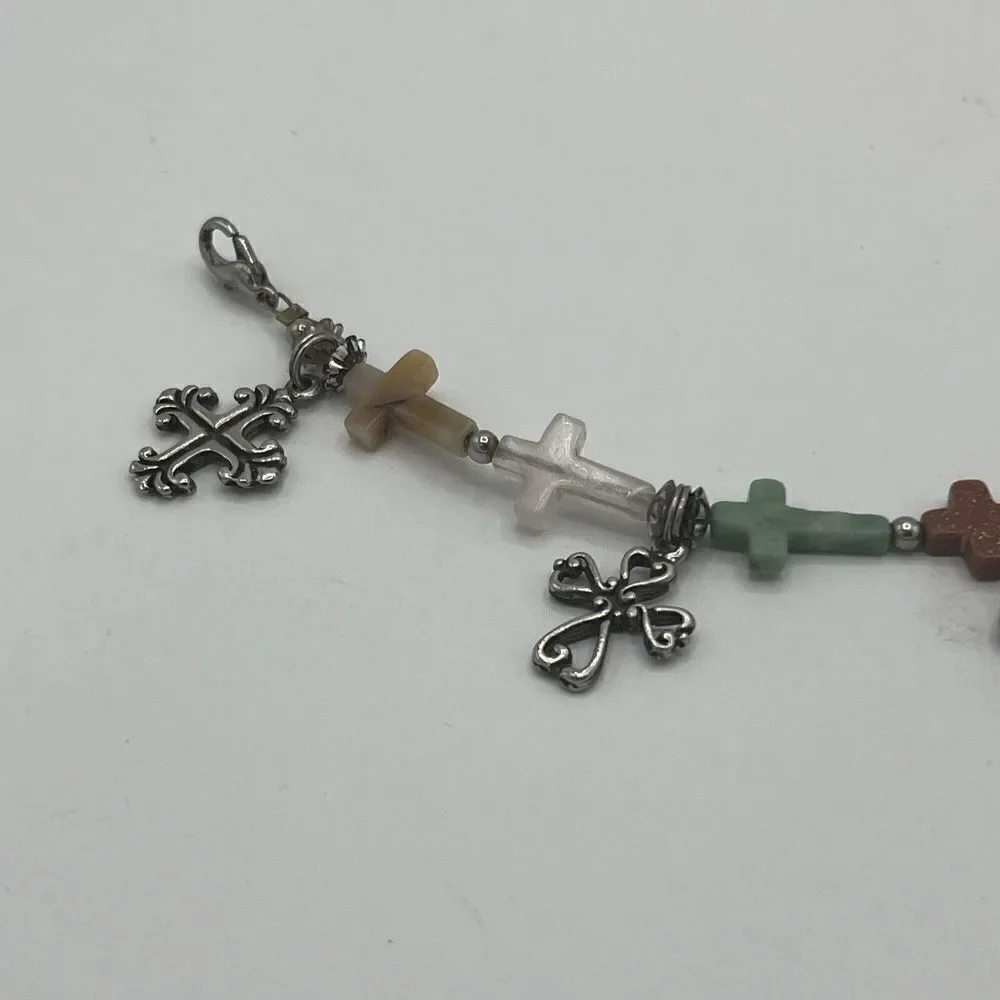 Women’s Stone & Cross Bracelet